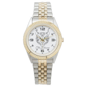 Montre tiger Nom Parties scintillant Strap Watch