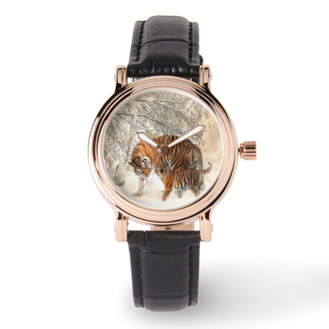 Montre tigres sur neige (Recto)