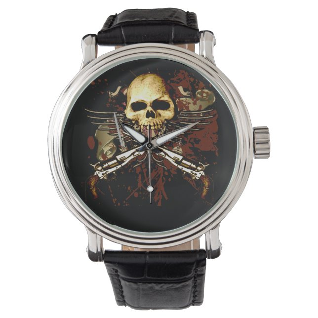 Montre Timepiece de crâne Sixgun (devant)