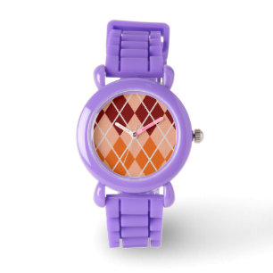 Montre Tissu à motifs de losanges réaliste
