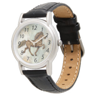 Montre Tolérance art déco de cheval islandais