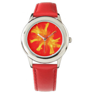 Montre Tomate de pop art rouge flamboyant