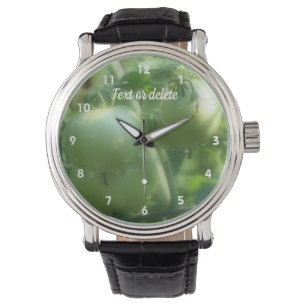 Montre Tomates De Jardin Vert Sur La Vigne Personnalisée