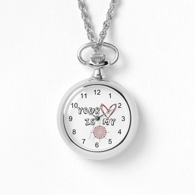 Montre Ton coeur est mon boussole (Recto)