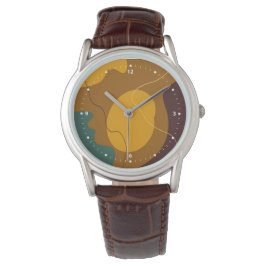 Montre Tons Terre formes organiques abstrait arrière - pl