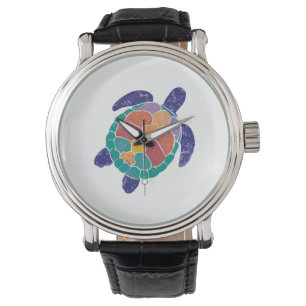 Montre Tortue de mer Colorée Style déprimé Tortue