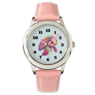 Montre Tortue de mer rose Whimsical & mignon