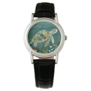 Montre Tortue de mer sereine : Oasis sous-marine