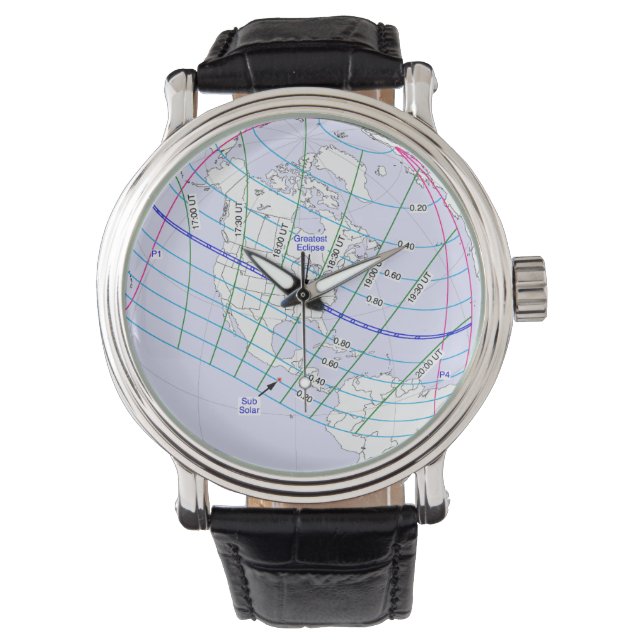 Montre Total Solaire Eclipse 2017 Global Path (devant)