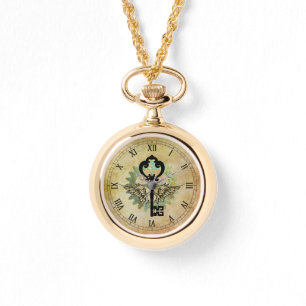 Montre Touche aile Steampunk & Roue Cog