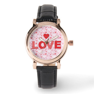 Montre Toujours AMOUREUX avec les Coeurs rouges l'anniver