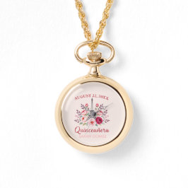 Montre tour eiffel fleurie quinceanera