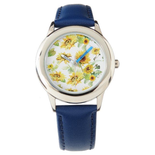 Montre Tournesol aquarelle (devant)