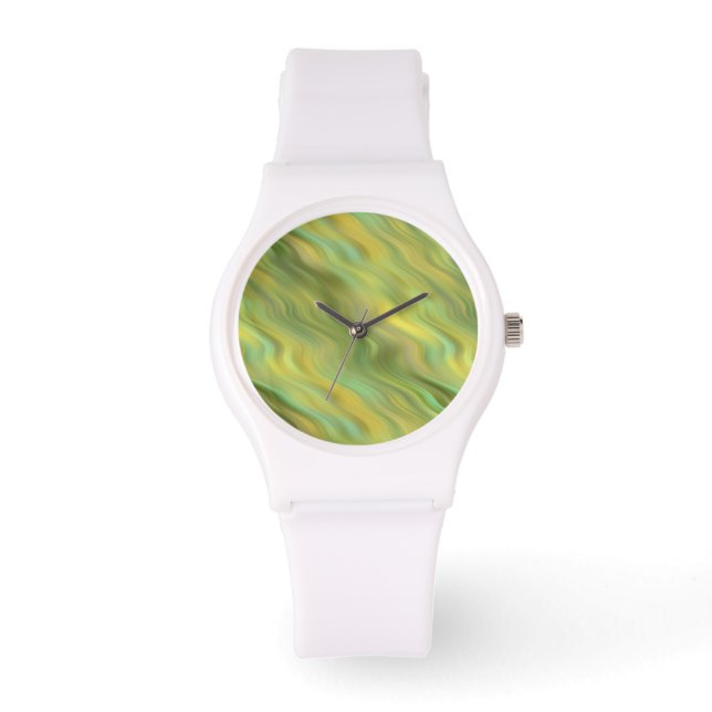 Montre Tournesol Jaune Wavy Texture (Recto)