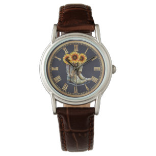 Montre Tournesols & Bottes de Cowboy