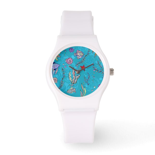 Montre Tourquoise Fish Pattern (Recto)