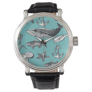 Montre Toute La Motif De Mer