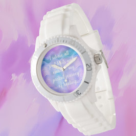 Montre Traçabilité Voyage Bleu-Violet Vagues