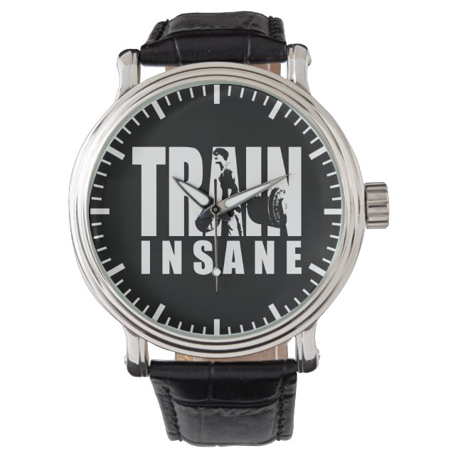 Montre TRAIN INSANE - Deadlift - Gym Workout Motivational (devant)