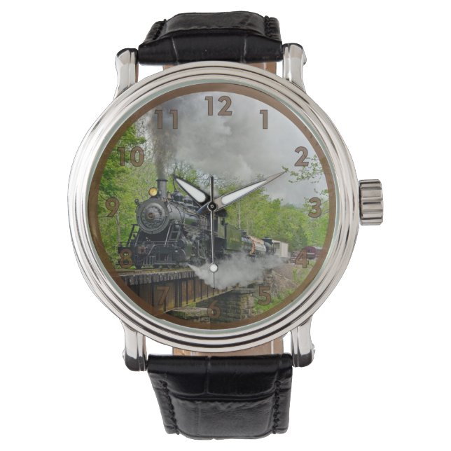 Montre Train moteur à vapeur vintage (devant)