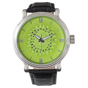 Montre Tranches de fruits stylisées de Kiwi