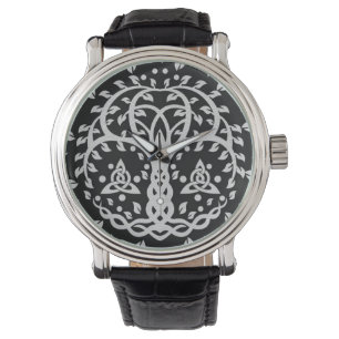 Montre Tree of life with Triquetra Grayscale