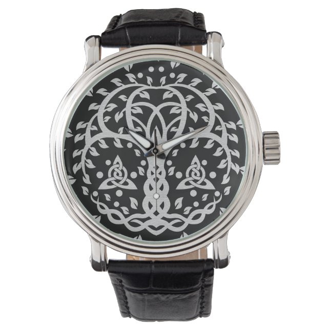 Montre Tree of life with Triquetra Grayscale (devant)