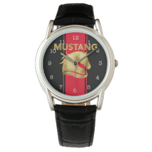 Montre Trendy Red Racing Stripes Gold Mustang