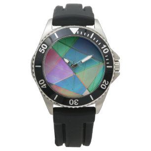 Montre Triangles modernes, colorés, trapézoïdes forme l'a
