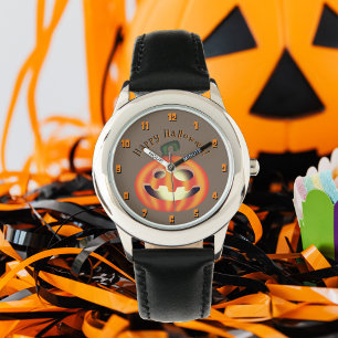 Montre Tricoter ou traiter le Citrouille d'Halloween