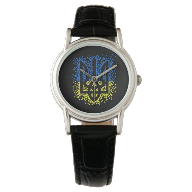 Montre Trident de l'emblème ukrainien tryzub dispersant l (devant)