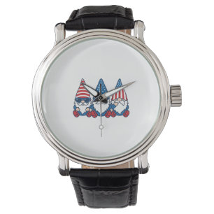 Montre Trio de gnomes patriotiques vecteur de conception