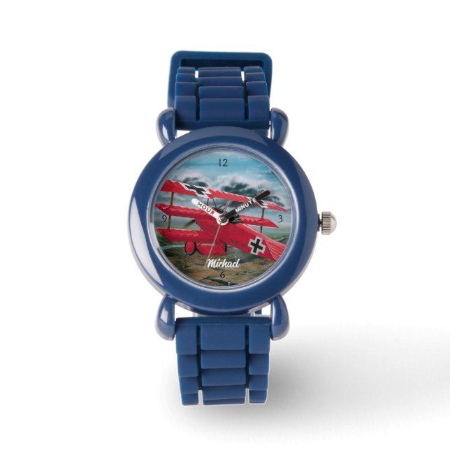 Montre Triplan personnalisé "Baron rouge" (Recto)