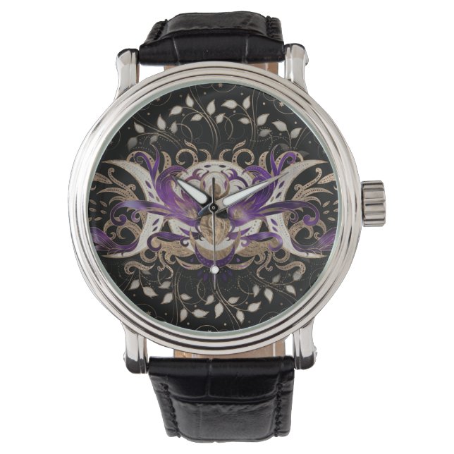 Montre Triple Lune - Triple Déesse Amethyst Lune (devant)