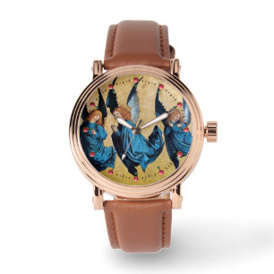 MONTRE TROIS ANGELS DE NOËL EN BLEU