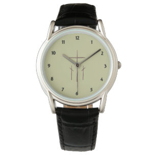 Montre Trois croix calvaires chrétiennes