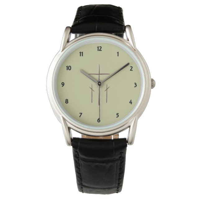 Montre Trois Croix chrétiennes du Calvaire (devant)