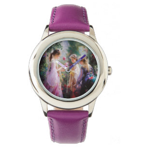 Montre Trois filles jouant dans un jardin