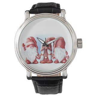 Montre Trois gnomes amusants de Noël Café Mug Stone Magn