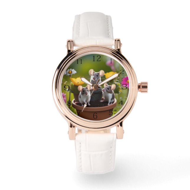 Montre Trois Mètres Dans Des Pots À Fleurs, (Recto)