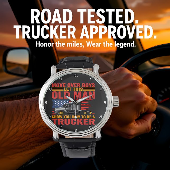 Montre Truckers Move America: Flag Background (Créateur téléchargé)