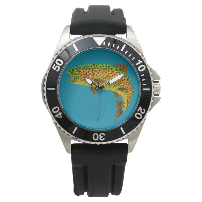 Montre Truite arc-en-ciel feuille Aspen 1 (devant)