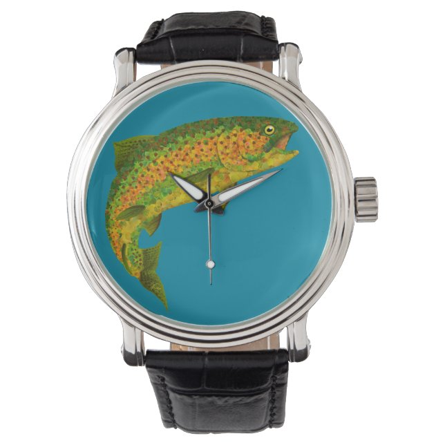 Montre Truite arc-en-ciel feuille Aspen 4 (devant)