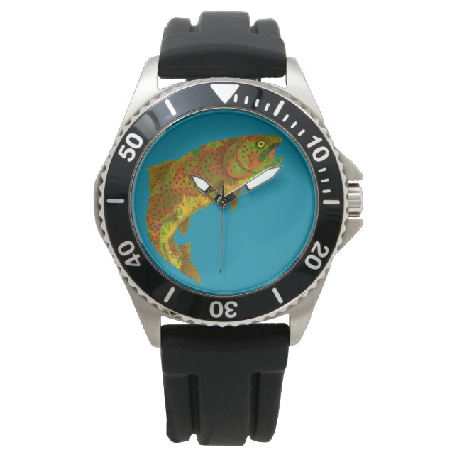 Montre Truite arc-en-ciel feuille Aspen 6 (devant)