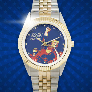 Montre Trump Fight Fight Fight style vintage patriotique