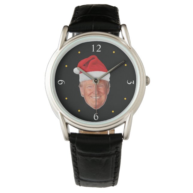 Montre Trump Santa Hat : Conception patriotique de Noël (devant)