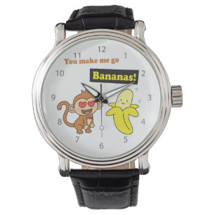 Montre Tu me fais passer des bananes, mignon Humour d'amo