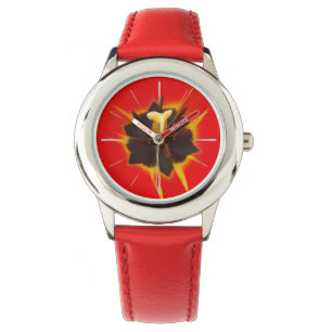 Montre tulipe jaune rouge