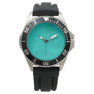 Montre Turquoise, moderne, cool, art géométrique tendance