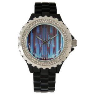 Montre Tuyaux d'orgue bleus